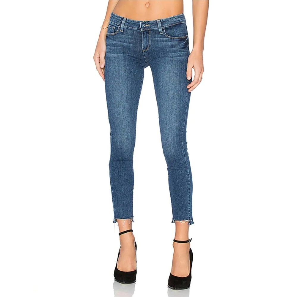 Paige | Verdugo Ankle Uneven Hem Lane Blue sz 28